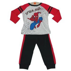 Marvel | Boy's Spiderman Clothing Set | 3 Pieces | Grey & Black | Size 2